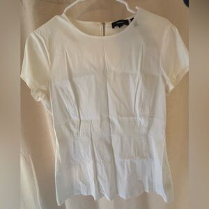 Theory Peplum White Shirt